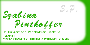 szabina pinthoffer business card